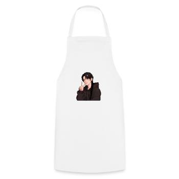 Boy - peace, Signe de Paix Garçon - Tablier de cuisine - blanc - Devant - AI Model Male 185 dark (185cm)
