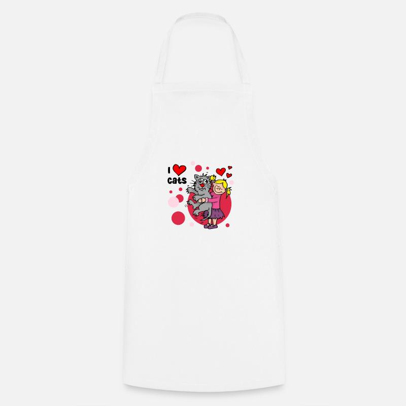 J’aime les chats - Tablier de cuisine - blanc