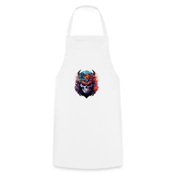 Impression abstraite japonaise Design d’art japonais - Tablier de cuisine - blanc - Devant - AI Model Male 185 dark (185cm)