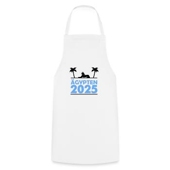 Egypt 2025 - Cooking Apron - white - Front - AI Model Male 185 dark (185cm)