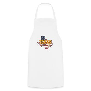Texas State United States Map - Cooking Apron - white - Front - AI Model Male 185 dark (185cm)