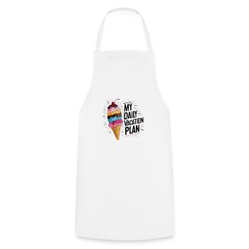 Laughing Ice Cream Cone Funny Ice Cream Design Saying - Cooking Apron - white - Front - AI Model Male 185 dark (185cm)