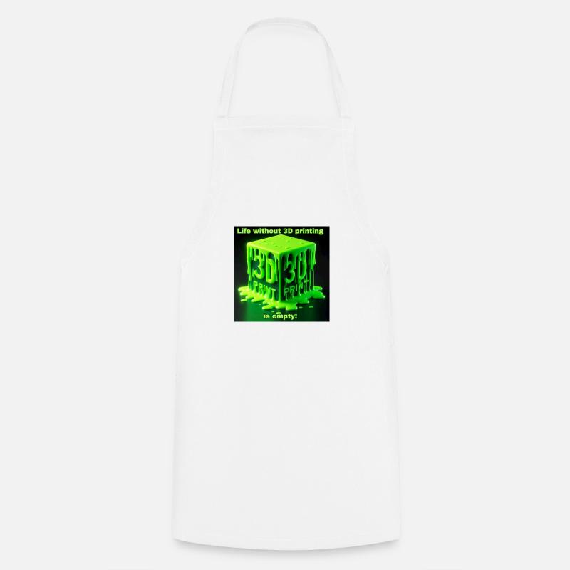 Impression 3D Motif 2 - Tablier de cuisine - blanc