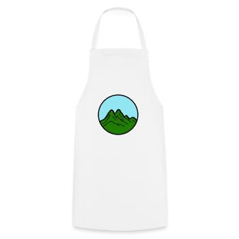 Mountains 2 - Cooking Apron - white - Front - AI Model Male 185 dark (185cm)
