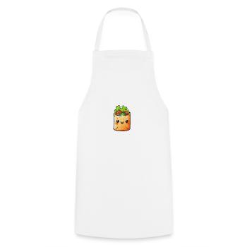 Wrap végétal souriant dans le style dessin animé - Tablier de cuisine - blanc - Devant - AI Model Male 185 dark (185cm)