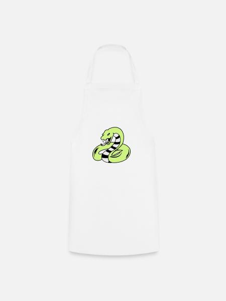 snake 02 - Kochschürze - Weiß