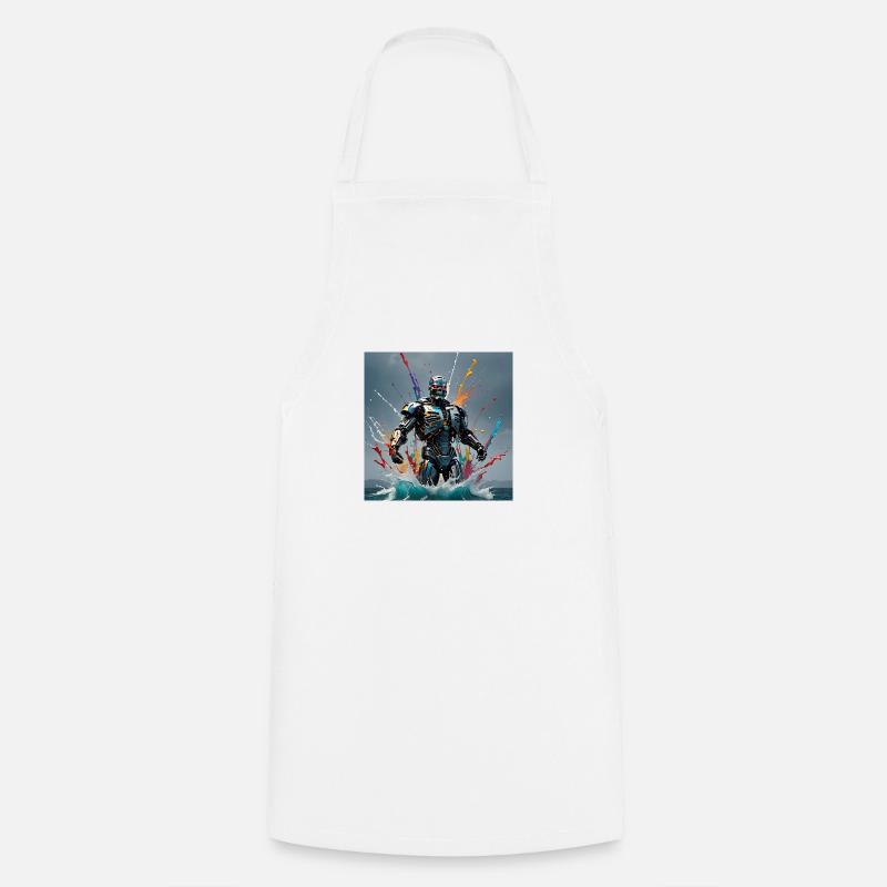 Robot colored - Cooking Apron - white