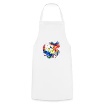 Cock tup fight animal isolated colorful chicken - Cooking Apron - white - Front - AI Model Male 185 dark (185cm)
