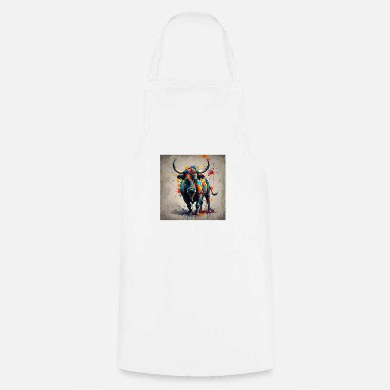 Bull coloured - Cooking Apron - white