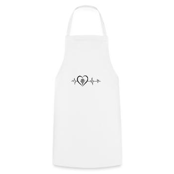 Hot Air Balloon Heartbeat - Cooking Apron - white - Front - AI Model Male 185 dark (185cm)