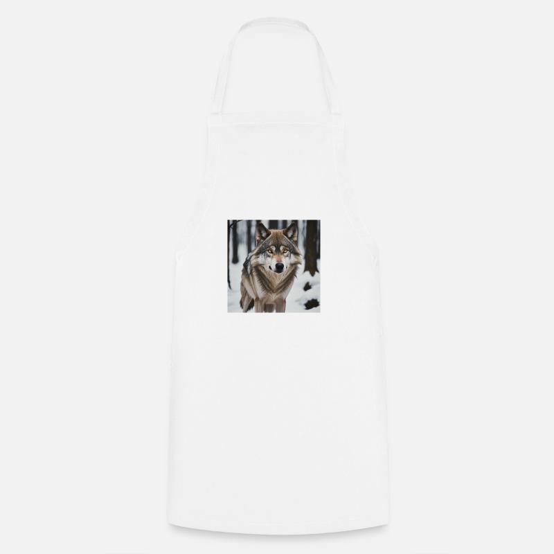 Wolf - Cooking Apron - white