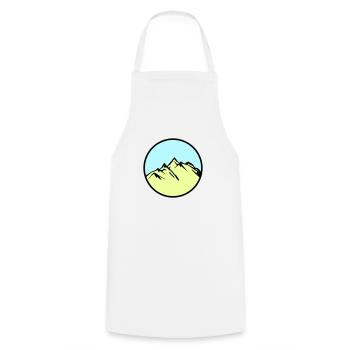 mountains mountains - Cooking Apron - white - Front - AI Model Male 185 dark (185cm)
