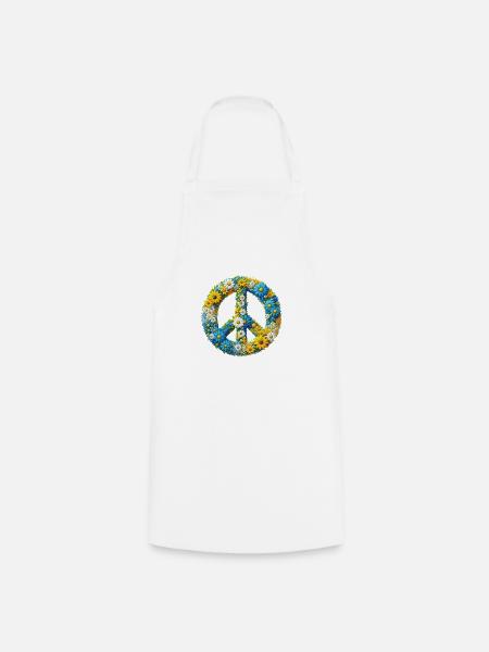 Hippie Soul Groovy Sommer Zeit Frieden Liebe Ukraine - Kochschürze - Weiß
