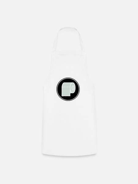 toilettenpapier klopapier icon - Kochschürze - Weiß