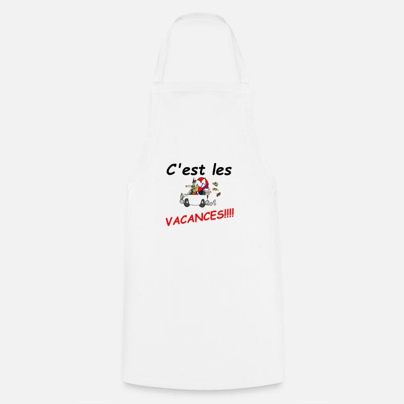 vacances - Tablier de cuisine - blanc