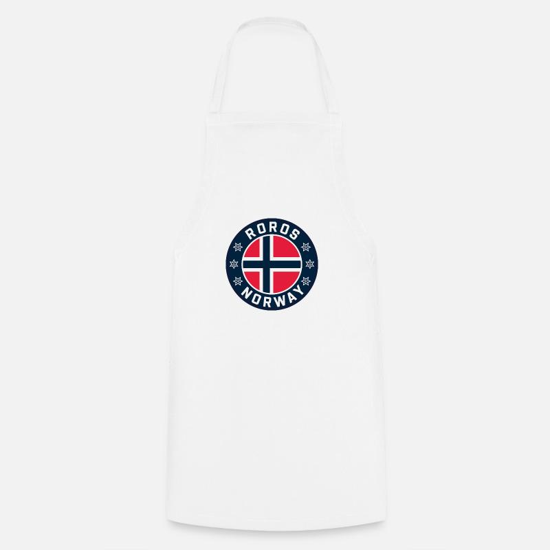 Roros Norway Flag - Cooking Apron - white