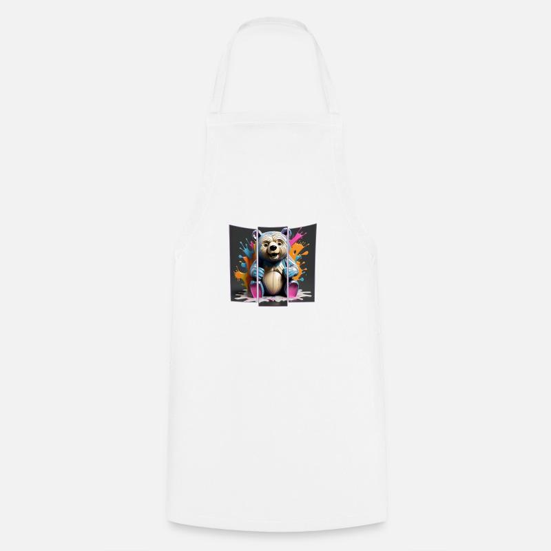 Hyper ours - Tablier de cuisine - blanc