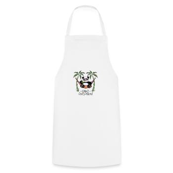 Panda - Complètement détendu - Tablier de cuisine - blanc - Devant - AI Model Male 185 dark (185cm)