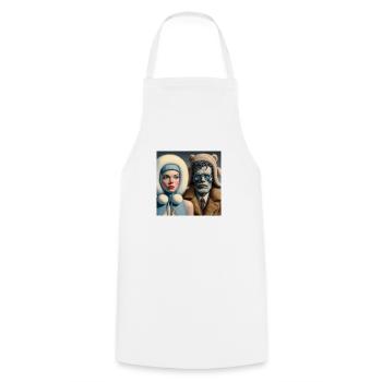 cold! - Cooking Apron - white - Front - AI Model Male 185 dark (185cm)