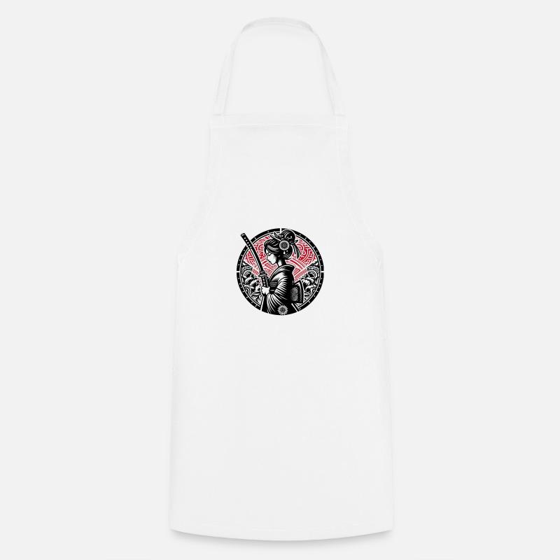 Samurai-Mädchen - Kochschürze - Weiß