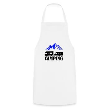 Camping - Cooking Apron - white - Front - AI Model Male 185 dark (185cm)
