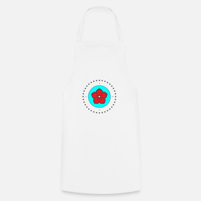 Hibiscus simple - Tablier de cuisine - blanc
