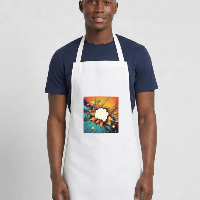 Vibrant Abstract Explosive Cloud Design Cooking Apron