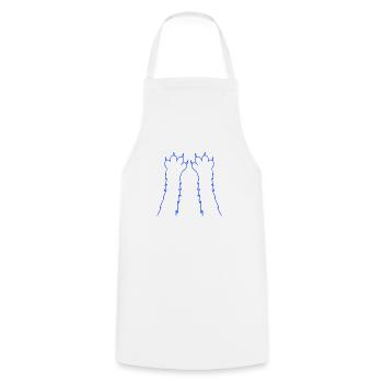 Cats, claws, paws, paws, sharp claws, scratching - Cooking Apron - white - Front - AI Model Male 185 dark (185cm)