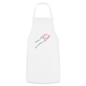 Cats, Claws, Paws, Paws, Claws, Scratches, Stripes - Cooking Apron - white - Front - AI Model Male 185 dark (185cm)