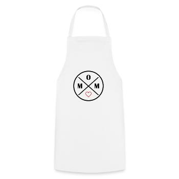 mom heart - Cooking Apron - white - Front - AI Model Male 185 dark (185cm)