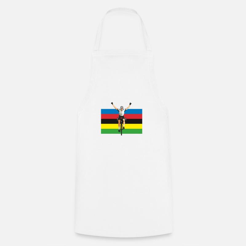 Vélo et cycliste - Tablier de cuisine - blanc