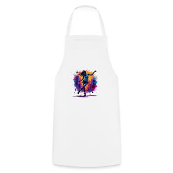 femme hip hop - Tablier de cuisine - blanc - Devant - AI Model Male 185 dark (185cm)