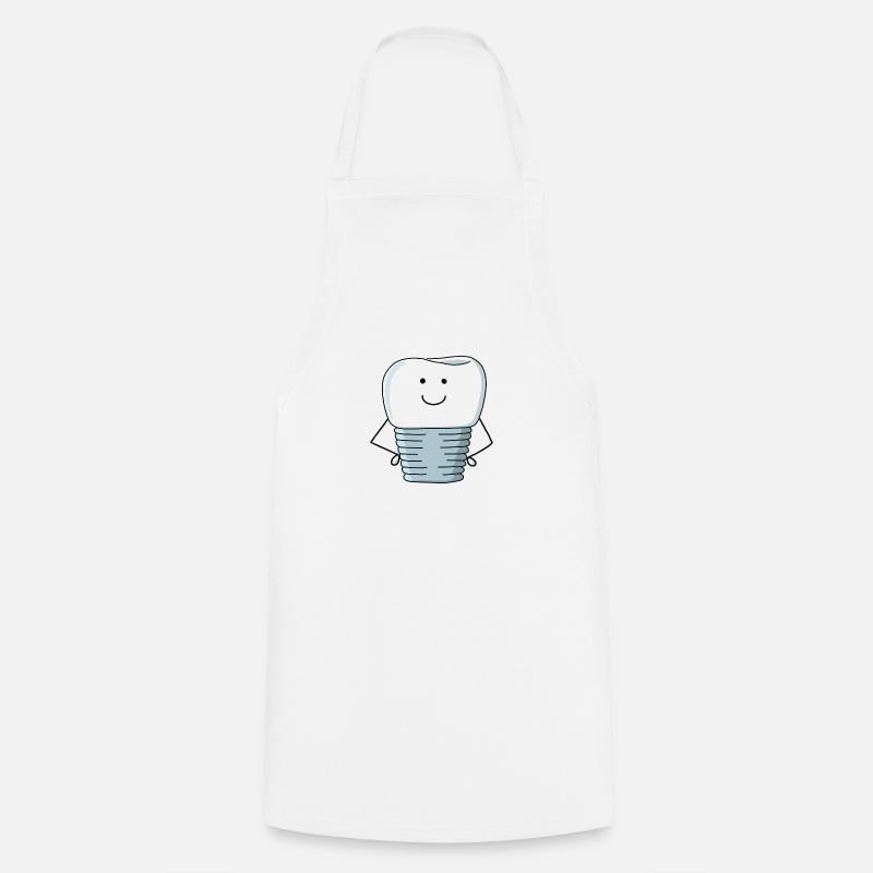 Implant crown - Cooking Apron - white