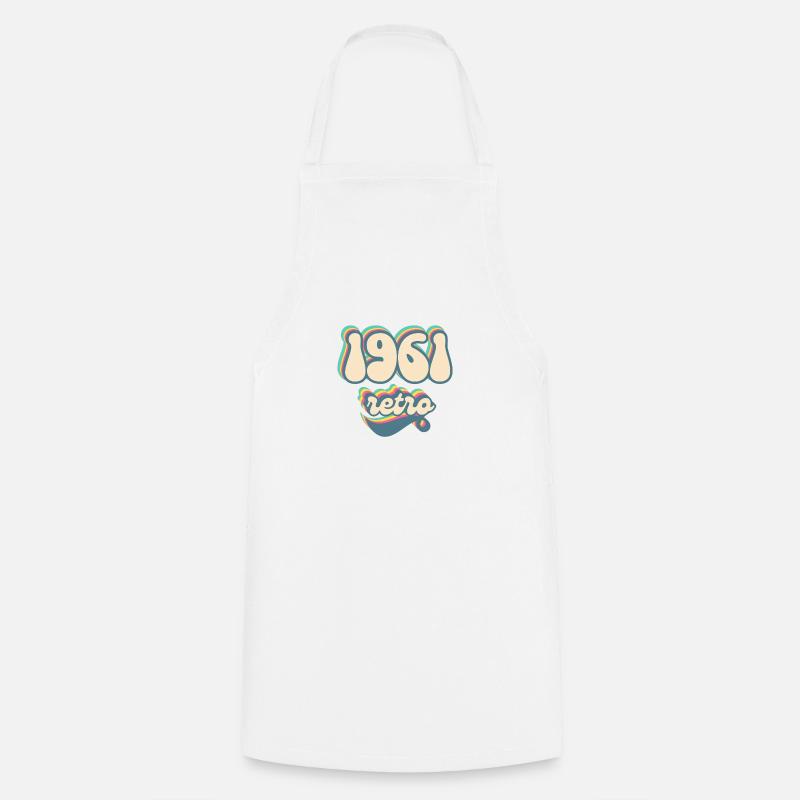 1961 Retro Geschenkidee - Kochschürze - Weiß