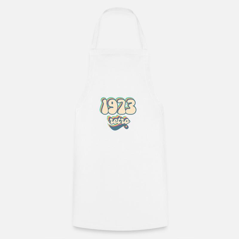 1973 retro idée cadeau - Tablier de cuisine - blanc