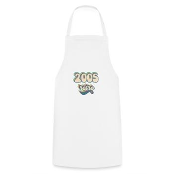 2005 retro idée cadeau - Tablier de cuisine - blanc - Devant - AI Model Male 185 dark (185cm)