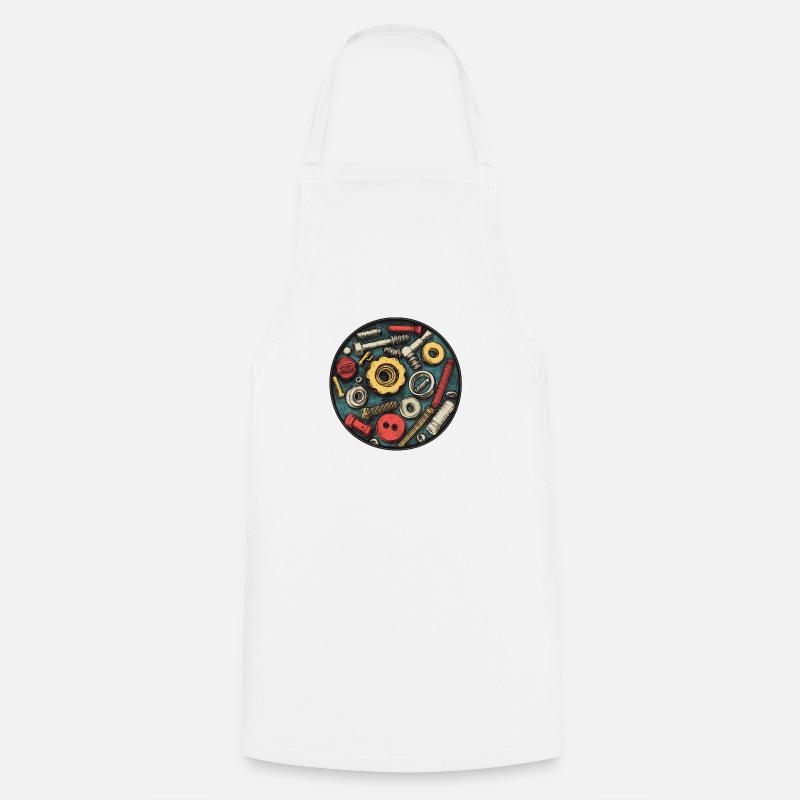 Screw chaos: Technology meets creativity! - Cooking Apron - white