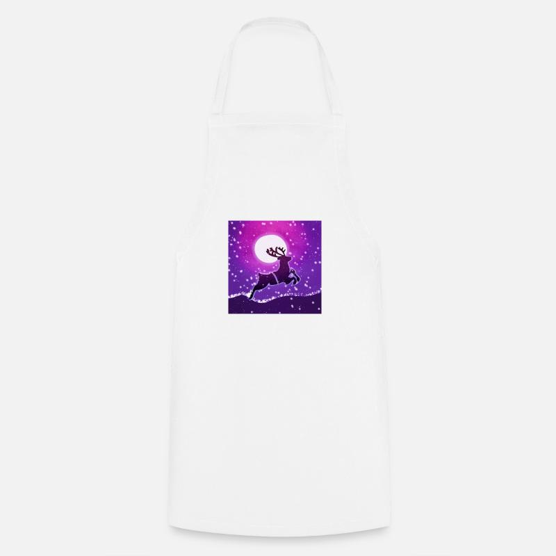 Galloping reindeer - Cooking Apron - white