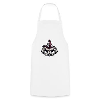 Knight Warrior - Cooking Apron - white - Front - AI Model Male 185 dark (185cm)