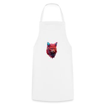 Cat - Cooking Apron - white - Front - AI Model Male 185 dark (185cm)