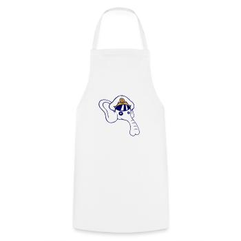 Drôle Petit Éléphant Tête Capitaine Mignon Mignon - Tablier de cuisine - blanc - Devant - AI Model Male 185 dark (185cm)