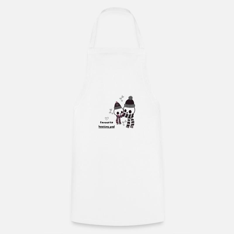 favourite heating pad <3 - Cooking Apron - white