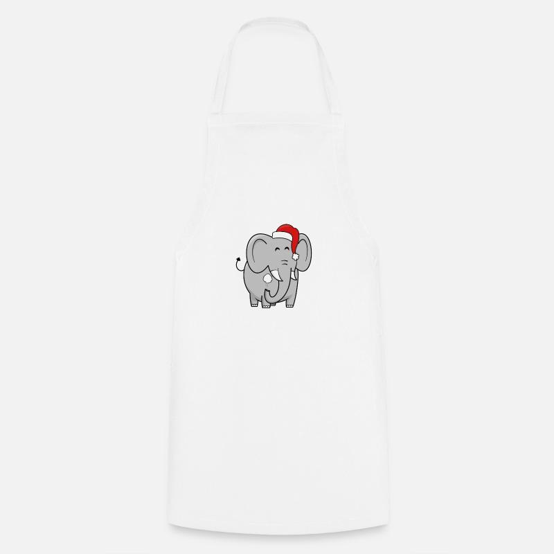 Joyeux Noël éléphant - Tablier de cuisine - blanc