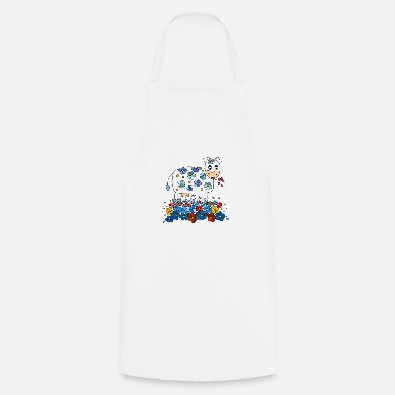 Vache - Tablier de cuisine - blanc