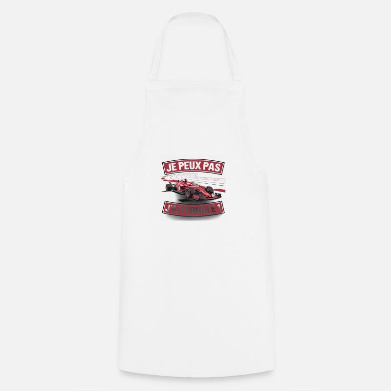 je peux pas j'ai formule un - Tablier de cuisine - blanc