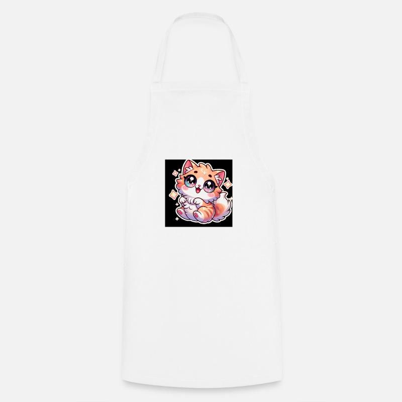 Chat mignon - Tablier de cuisine - blanc