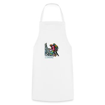 Mountaineering Climbing - Cooking Apron - white - Front - AI Model Male 185 dark (185cm)