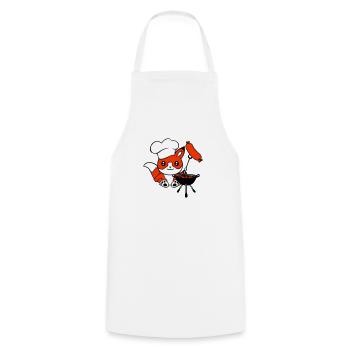 Fox Grills Sausages Grill Master Grilling Cooking - Cooking Apron - white - Front - AI Model Male 185 dark (185cm)