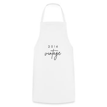 Anniversaire 2016 vintage - Tablier de cuisine - blanc - Devant - AI Model Male 185 dark (185cm)