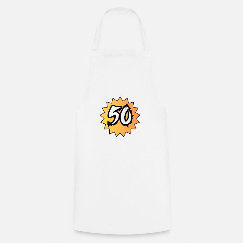 50 ans - Tablier de cuisine - blanc